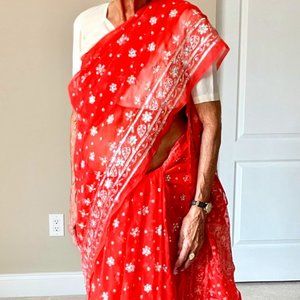 Never worn dark peach colored saree